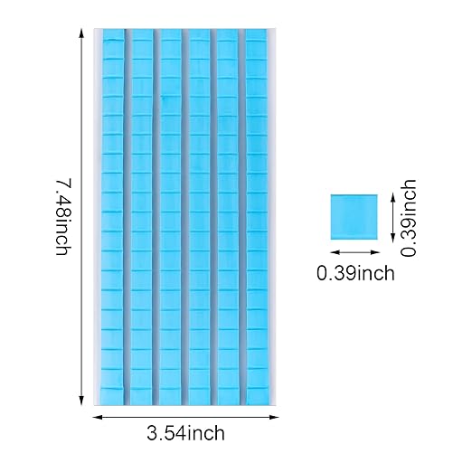 Feosky Adhesive Poster Sticky Tack Putty, Reusable and Removable Adhesive Putty, 120PCS, Mounting Putty for displaying Wall Paintings, Museum Art Photography, Picture, Crafts (Blue, Pack of 1)