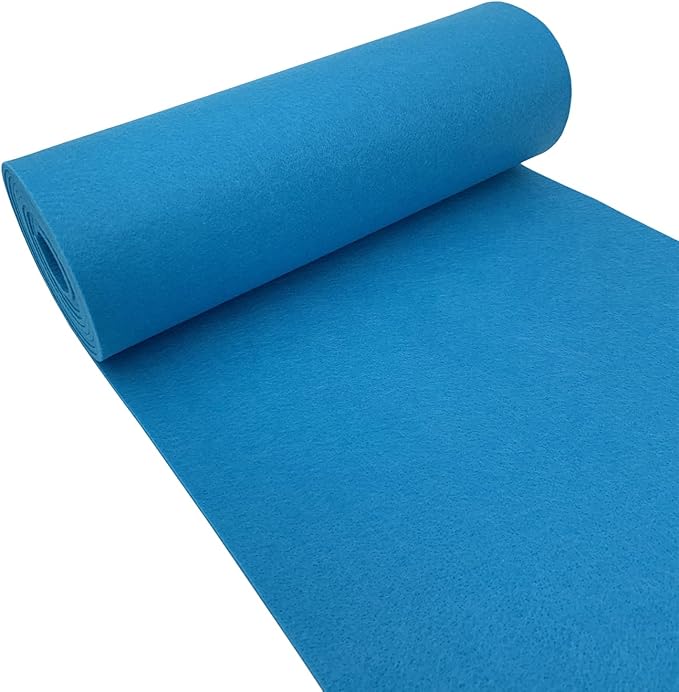 aufodara Felt Fabric 11.8 x 98.4 inch Craft Felt Fabric Roll, Felt 3mm Thick for Felt Table Mats DIY Arts & Crafts Patchwork Sewing Decorations (Bule)