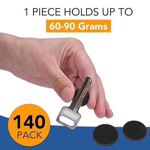 DIYMAG Small Magnets Self Adhesive,140Pcs 0.8’’ x 0.08” Magnetic Dots Fridge Magnets Classroom Must Have Peel & Stick Tape Circles Flexible Magnet for Crafts, DIY and Refrigerator