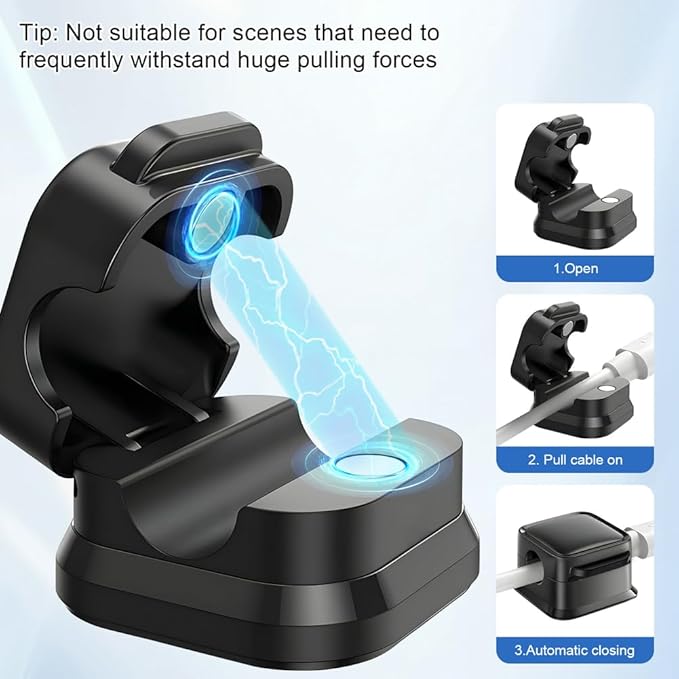 18 Pack Cord Organizer Holder,Magnetic Cable Clips Management, Easy Adhesive Phone USB Charger Cord Keeper, Hide Or Organize Desk Cable for Kitchen, Office, Car, Nightstand （Black）