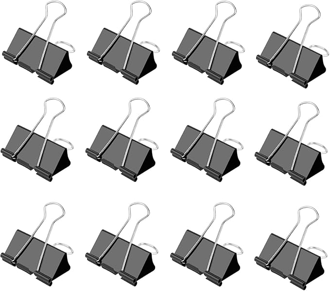 Ufmarine Small Binder Clips 1 Inch Length for Office (64 Pcs)