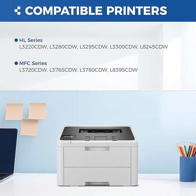 TN229XL Toner Cartridge Set 4-Pack Replacement for Brother TN-229XL TN229 XL Black MFC-L3720CDW MFC-L3780CDW HL-L3220CDW HL-L3280CDW HL-L3300CDW HL-L3295CDW L8245CDW MFC-L8395CDW L3765CDW Printer Ink