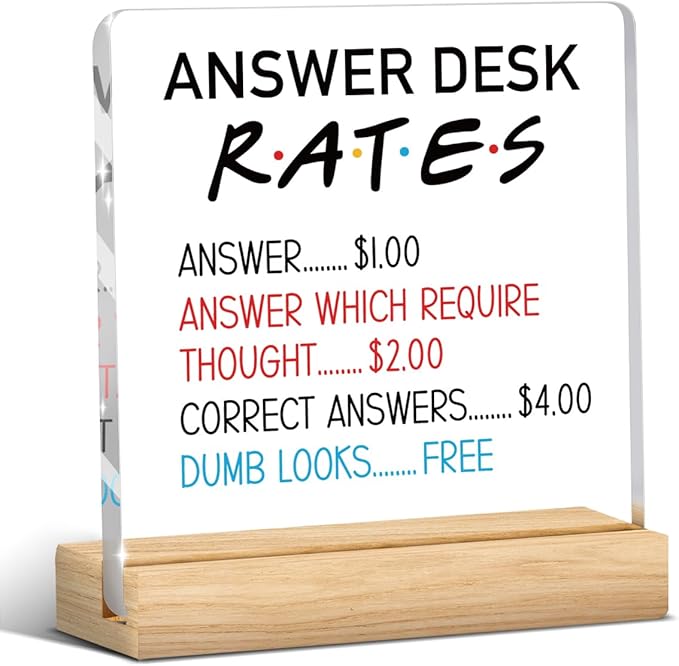 Funny Desk Decor Funny Gifts for Coworkers Office Decor Gag Fun Gift for Coworker Teammate Employee Boss White Elephant for Adults, Cute Humor Office Acrylic Desk Decoration