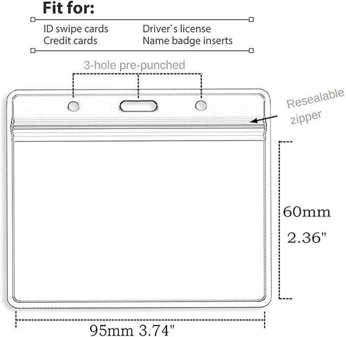 Beebel ID Badge Holder Lanyards with Waterproof Badge Card Bulk Lanyard for Name Tags Holders(Red)