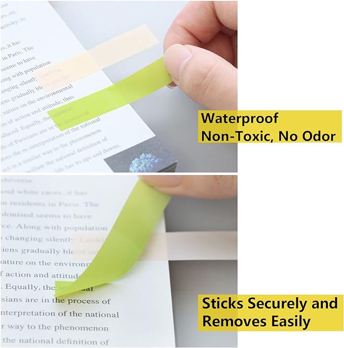 ELII 6000 PCS Sticky Tabs Page Markers,Morandi Sticky Note Tabs Colored Writable and Repositionable Book Flags Tabs Strip Index Tabs,Page Tabs