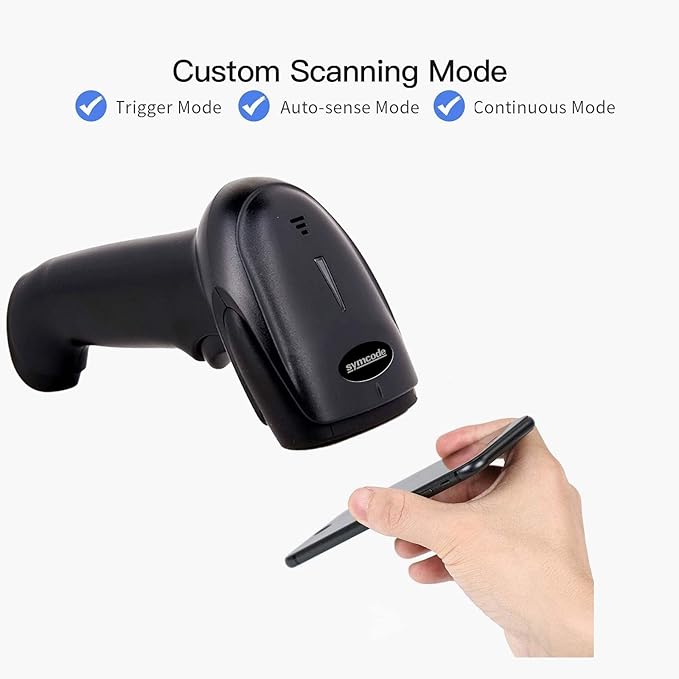 Alacrity 1D 2D Barcode Scanner with Adjustable Stand Handheld Handsfree USB QR Barcode Reader Wired Plug and Play Automatic Scanning Available CMOS Image Bar Code Reader