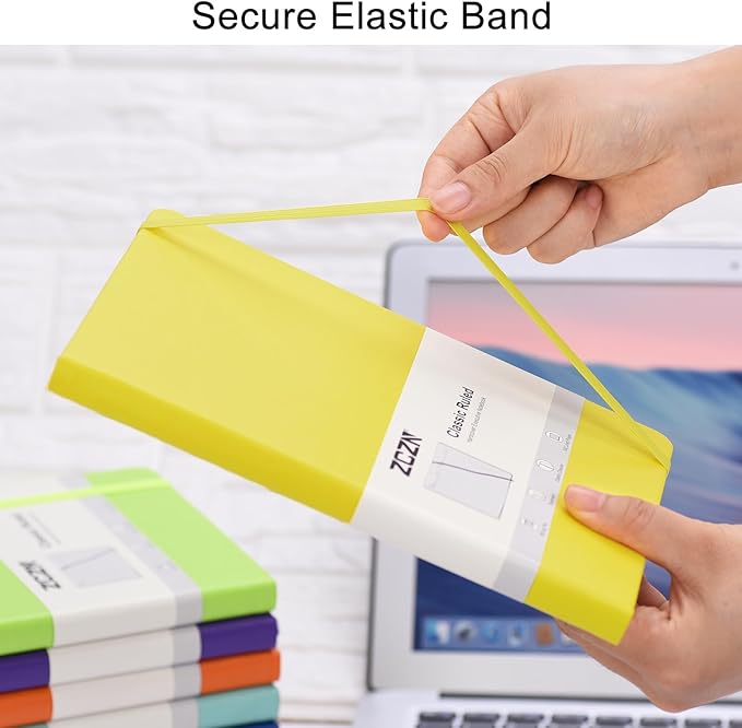 ZCZN 8 Pack Hardcover Journal Notebooks, 5.5"x8.3", Hardcover, 8 Colors, A5 Lined Journals for Notes-taking,Writing,Diary, Ruled Journaling Notebooks for Work School Travel Home