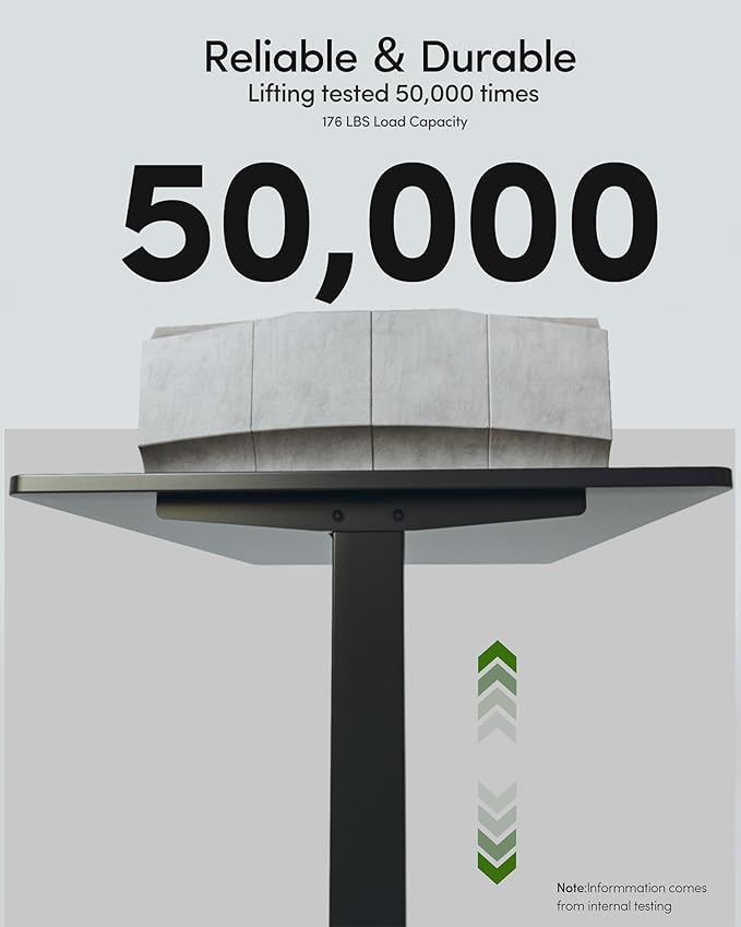 FEZIBO One-Piece Standing Desk Adjustable Height Stand up Home Office Desk, 55x24 Inch Electric Standing Computer Desk, with 4 Memory Presets, Fixable casters, Black