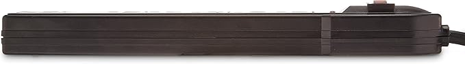 Amazon Basics Surge Protector Power Strip, 6-Outlet, 790 Joules, LED Indicator, 6ft Extension Cord, 10-Pack , Black