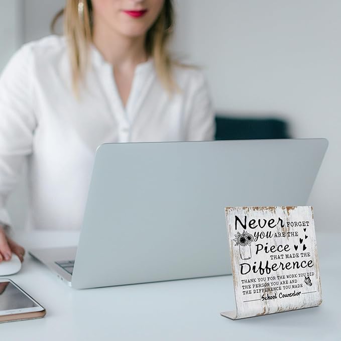 TRCENDE School Counselor appreciation gifts,Guidance Counsellor gift, gift for School Psychologist,Home Office Metal Sign Plaque4x4 XLk217