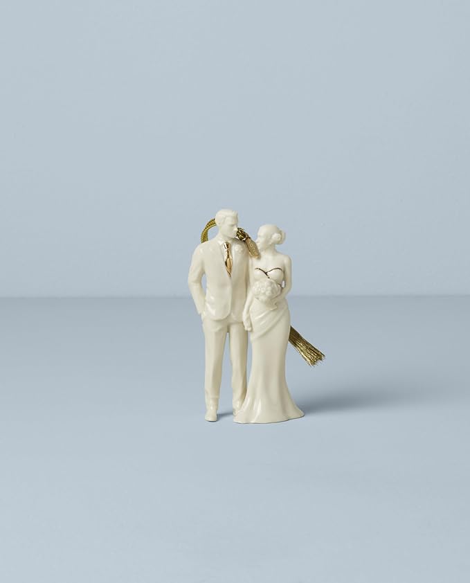 Lenox 897119 2025 Bride & Groom Ornament, Christmas, Holiday Decorations