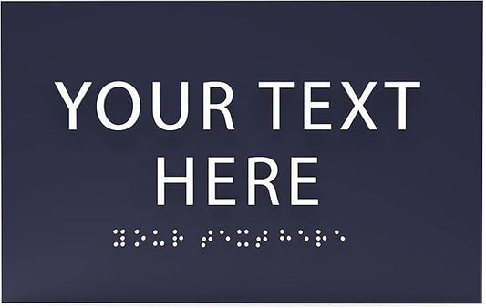 6" X4" Personalized Custom Sign- Tactile Graphics Grade 2 Braille Text | ADA Compliant Wall Mount Plastic Signs For Schools, Offices, Businesses, Apartments & Restaurants