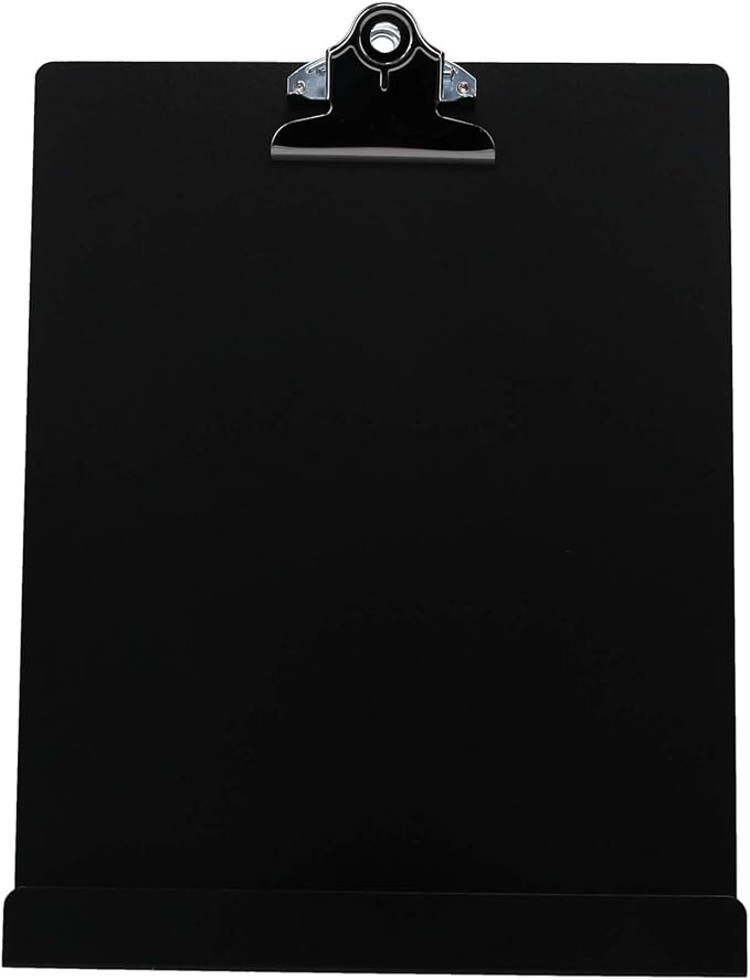 Saunders Free Standing Clipboard and Tablet Stand, 1" Clip Capacity, Letter Size: Holds 8.5 x 11 Sheets, Black