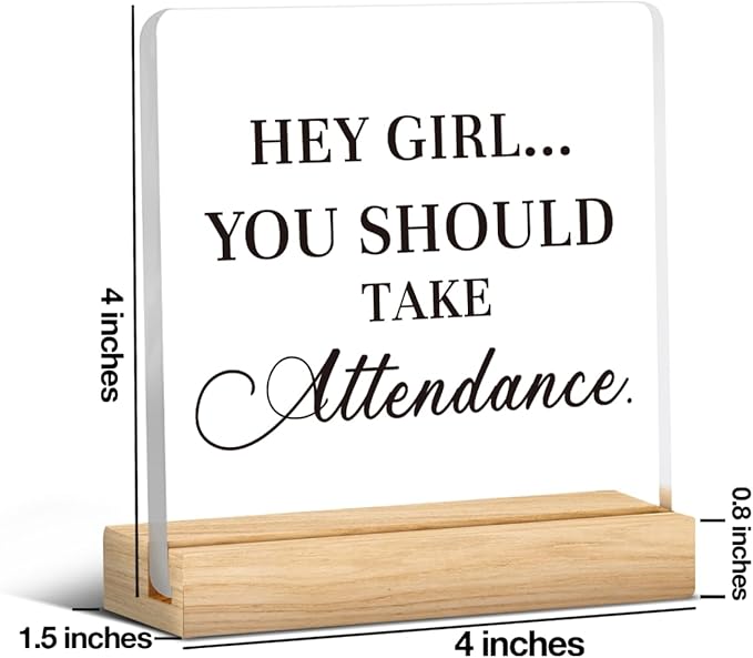 Funny Teacher Appreciation Gifts for Women Men Teacher Birthday Thank You Gifts Ideas for Teachers Office Desk Decor for Home Acrylic Sign Christmas Gift