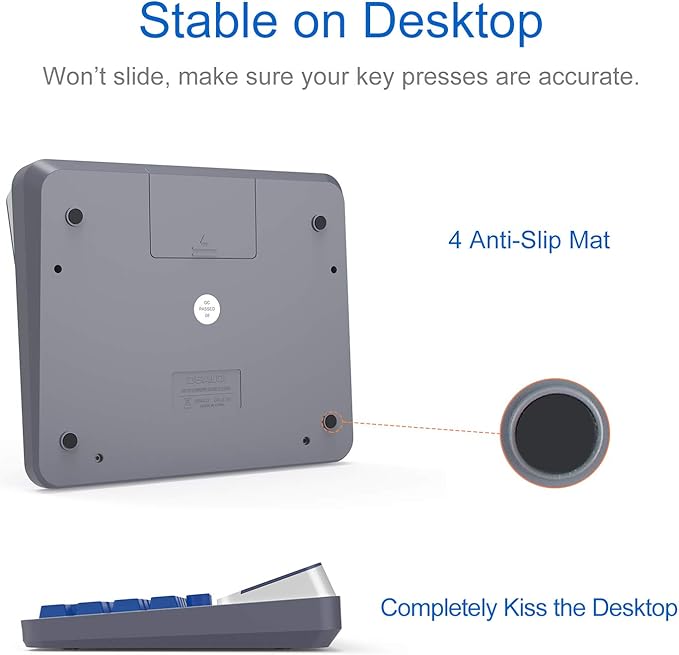 Desktop Calculator Extra Large 5in LCD Display 12-Digit Big Button Giant Accounting Calculator, Battery & Solar Powered, for Office Business & Home(OS-6815)
