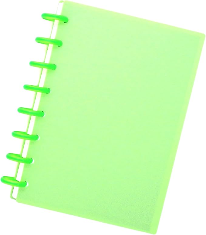 100pcs Discbound Notebook Discs DIY Planner Accessoriesfits for Tul,Levenger,Arc,Happy Planner,Talia(Transparent Green,1.5inch/38mm)