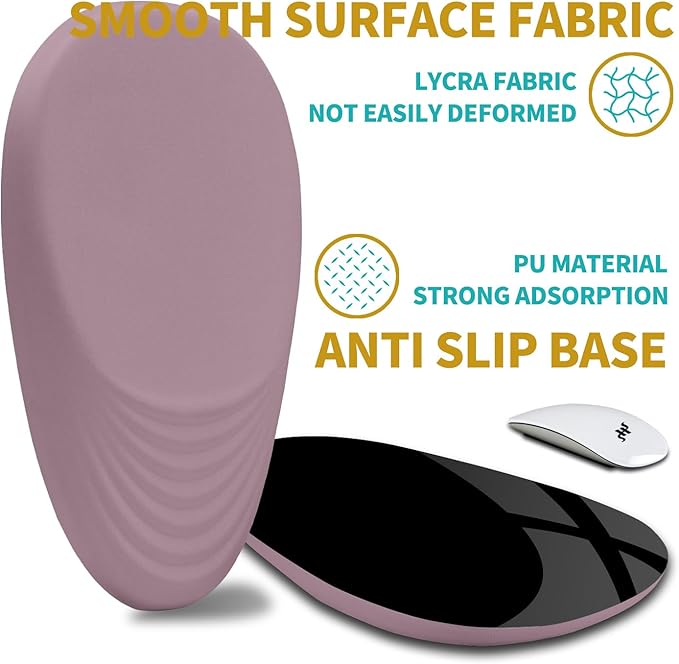 Hokafenle Ergonomic Mouse Pad Wrist Support with Stepped-Wedge Design, Wrist Rest Pain Relief Mousepad Filled with Memory Foam, Carpal Tunnel Mousepad for Wireless Mouse(12x8 inch, Purple)