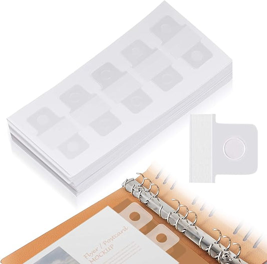 500PCS Clear Binder Hole Reinforcement Stickers, Self-Adhesive Hole Punch Reinforcement Labels, Change No Punched Page to Loose-Leaf Binder Refill Insert for Scrapbooking Album Office School Supplies