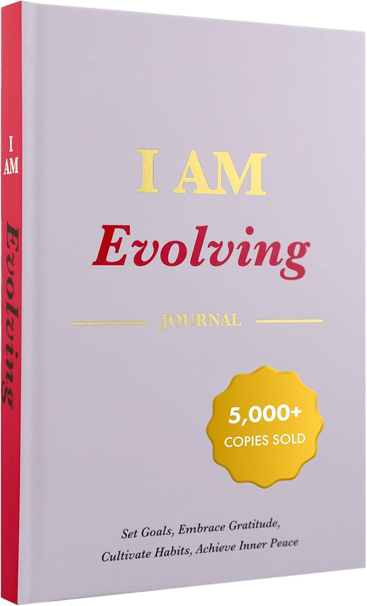 iAmEvolving Journal – Guided Gratitude & Goal Planner with Habit Tracker, Mindfulness Prompts & Daily Reflection | Undated 6-Month Self-Care & Wellness Notebook for Personal Growth (Lavender)