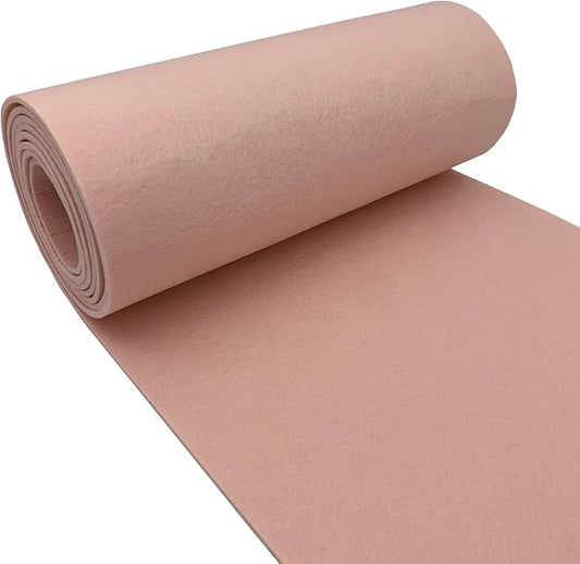 aufodara Felt Fabric 11.8 x 98.4 inch Craft Felt Fabric Roll, Felt 3mm Thick for Felt Table Mats DIY Arts & Crafts Patchwork Sewing Decorations (Light Pink)