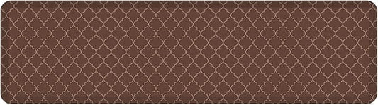 NewLife by GelPro Anti-Fatigue Designer Comfort Kitchen Floor Mat, 20x72" , Trellis Walnut Stain Resistant Surface with 3/4” Thick Ergo-foam Core for Health and Wellness