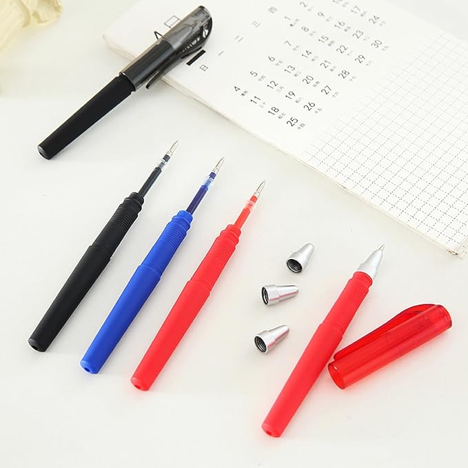 10-Pack Novelty Mini Ballpoint Pens Pocket size Pen Matte Finish Gel Pens, Red Ink Refills, 0.5mm Fine Point Bulk Office & School Supplies for Writing, Marking,Note Taking, Everyday Use