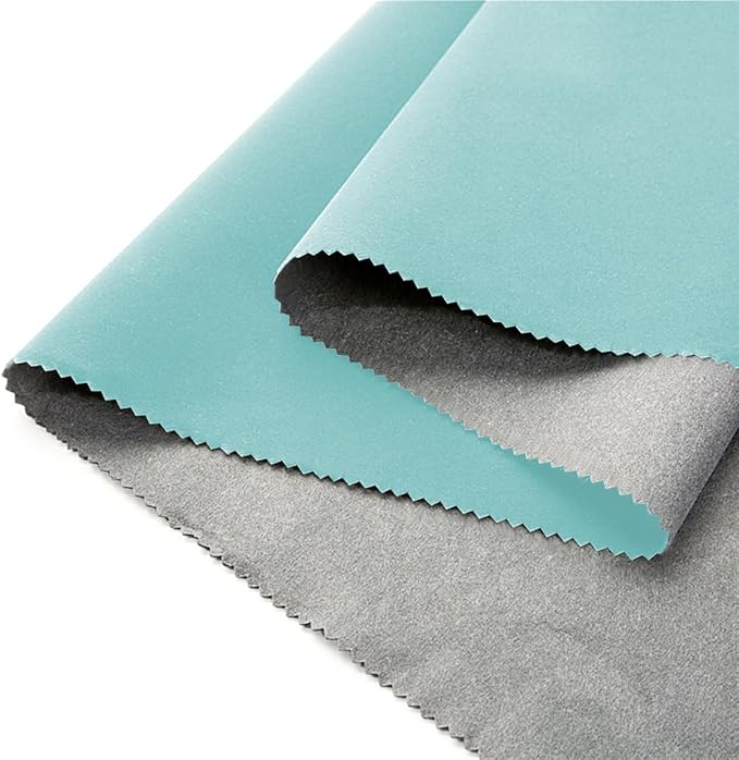 Self Adhesive Mint Green Velvet Shelf Liner Paper Felt Fabric for Art & Crafts, Jewelry Box Felt Liner Solid Color Felt Drawer Dresser Cabinets Arts Crafts Decor 17.7" x 98"