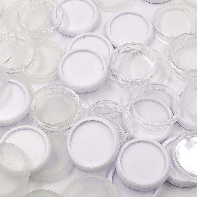 100pcs Discbound Notebook Discs DIY Planner Accessories fits for Tul,Levenger,Arc,Happy Planner,Talia(Super Clear White Clear Mixed,0.7inch/18mm)