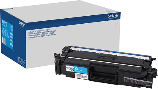 Brother Genuine Standard Yield Toner Cartridge, TN810C, Replacement Cyan Toner, Page Yield Up to 6,500 Pages