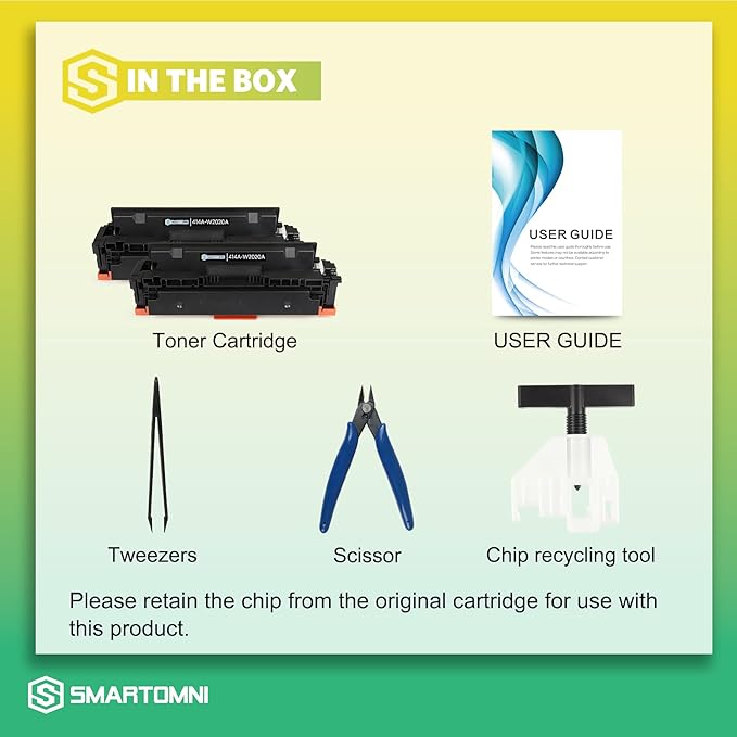 [NO CHIP] 414A Compatible Toners_Cartridges Replacement for HP 414 414A W2020A 414X for HP Color Pro MFP M479fdw M479fdn M454dw M454dn M454 M479 Printer (2 Packs Black)