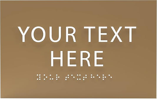 6" X4" Personalized Custom Sign- Tactile Graphics Grade 2 Braille Text | ADA Compliant Wall Mount Plastic Signs For Schools, Offices, Businesses, Apartments & Restaurants