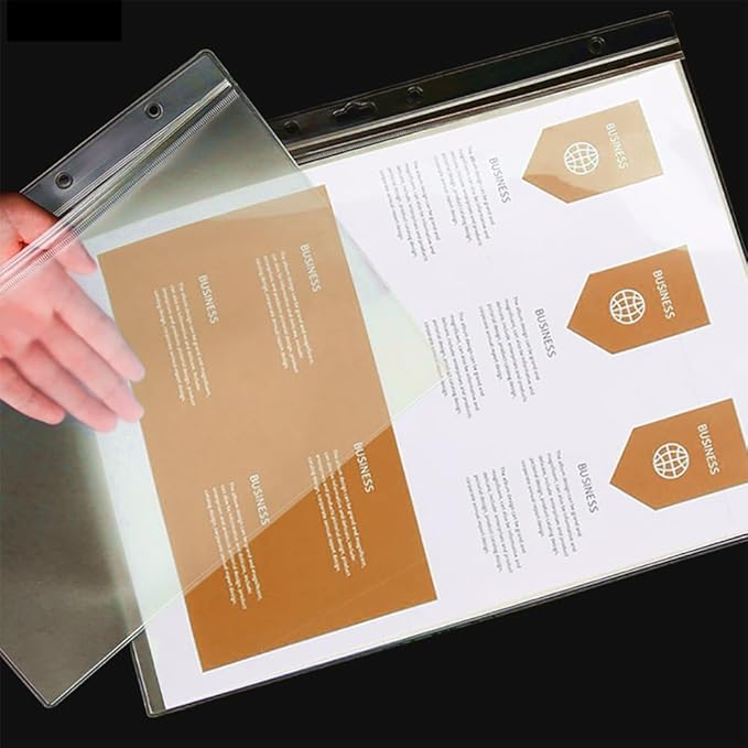 Bird Fiy Sheet Protectors 10 Pack 8.5" x 11" Waterproof Resealable Zip Wall Sign Holder Page Protectors Clear Photo Plastic Sleeves for Documents, Photos, and Wall Sign Display (Horizontal, 10 Pack)