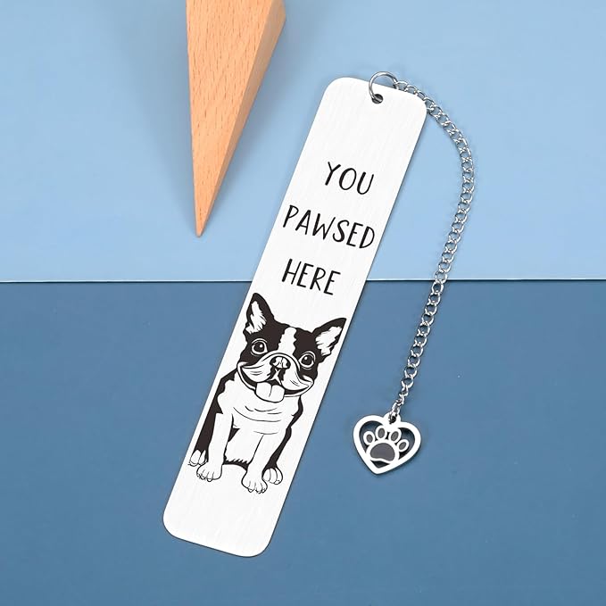 Dog Mom Gifts for Women, Boston Terrier Gifts, Vet Tech Veterinary Gifts, Dog Lovers Gifts for Women, Book Club Dog Themed Gifts for Readers Book Lovers Women Men, Bookish Dog Dad Christmas Gifts