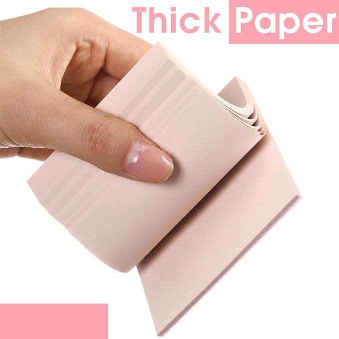 Thenshop 12 Pads Pink Sticky Notes 3''x3'', Self Stick Notes Pads Pink Office Supplies, Vintage Aesthetic School Accessories 50 Sheets/pad
