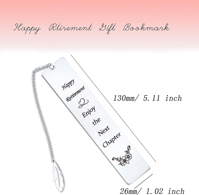 Retirement Gift for Men Women 2024 Happy Retirement Bookmark for Woman Coworker Boss Employee Leaving Away Gifts for Work Bestie Appreciation Book Mark for Retired Teacher Nurse Grandma Grandpa