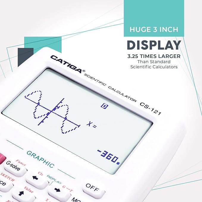 Scientific Calculator with Graphic Functions - Multiple Modes with Intuitive Interface - Perfect for Students of Beginner and Advanced Courses, High School or College