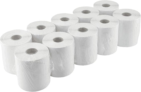 L LIKED 2500 PCS 4"x 6" Direct Thermal Labels White Perforated Shipping Label, Compatible with Zebra, Rollo, Jadens, Nelko, 250 Labels per Roll, 10 Rolls