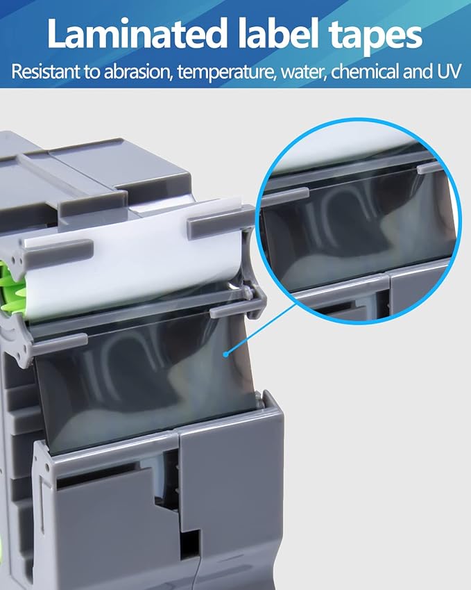 Weemay Compatible 3 Pack TZe-261 Replacement for Brother P-Touch Label Tape 36mm 1.4 Inch Laminated White TZe TZ Tape TZ-261 TZ261 TZe261 for Ptouch PT 3600 530 Printer, 1.4" x 26.2'