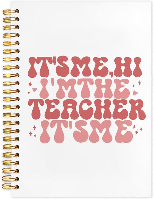 SNNDER Teacher Notebook Journal, Teacher Appreciation Gifts, Back To School Gifts for Teachers, It's Me Hi I'm the Teachers Hardcover Spiral Notebooks 5.5x8.3 Inch