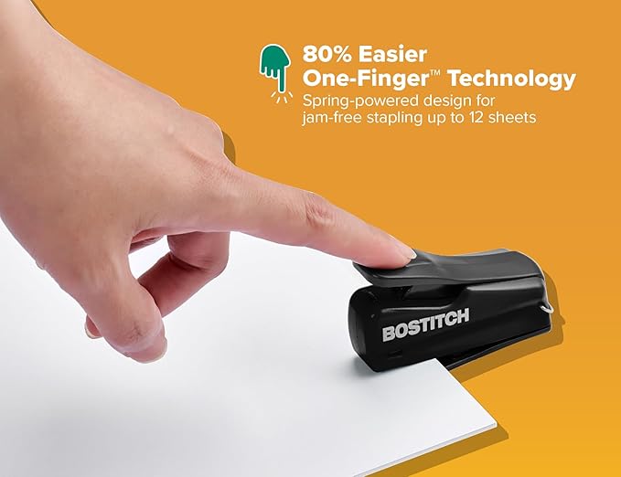 Bostitch Nano Mini Staplers, Black, 2-Pack (1830-2PK)