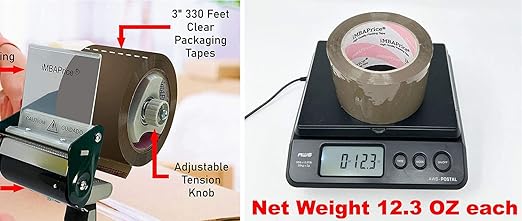 iMBAPrice 3-inches Shipping Packaging Tape - 1 Box of Premium (24 Roll of 110 Yards) 24 x 330 Feet Long 3" Wide Heavy Duty Brown Moving Packing Tape