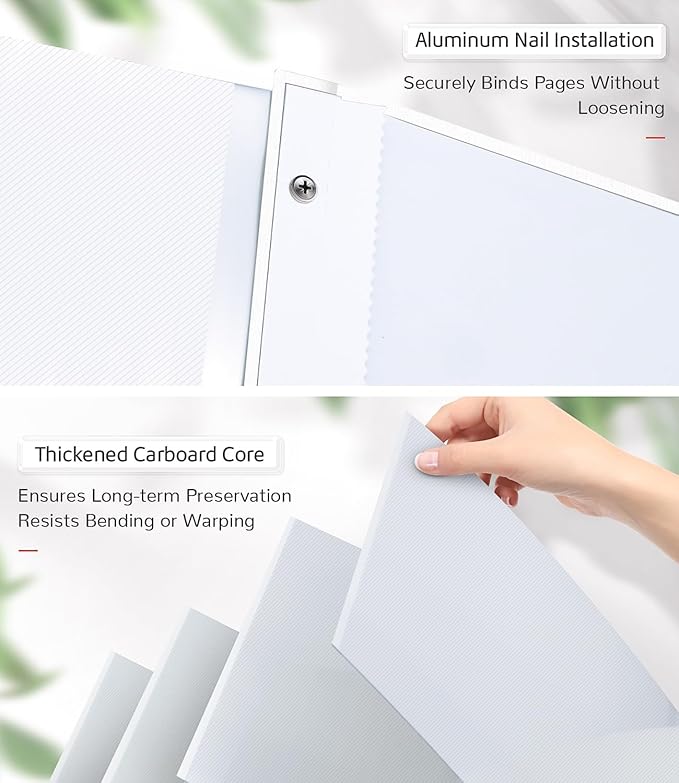 Photo Album Self Adhesive Scrapbook Album for 3x5 4x6 5x7 8x10 Pictures,60 Pages Linen Cover with Display Window DIY Photo Book,Ideal Gifts for Family Travel Wedding Baby