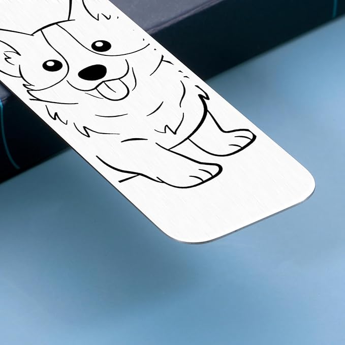 Corgi Dog Bookmark for Dog Lovers Gifts for Women, Corgi Gifts for Corgi Lovers, Dog Mom Gifts for Women, Cute Bookmarks Book Club Gifts for Readers Book Lovers Women, Book Marks for Reading Women Men