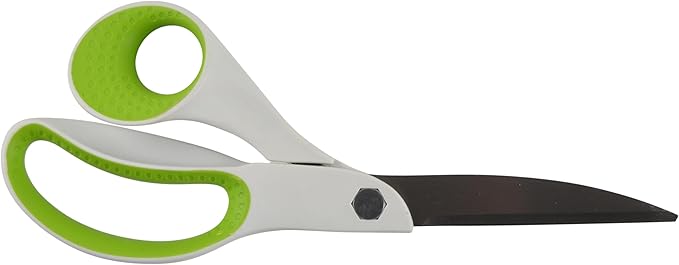 Westcott 9-Inch CarboTitanium Heavy Duty Fabric Scissors with Soft Bent Handle and Serrated Blade, Ideal for Sewing, Crafting, and Utility Fabrics