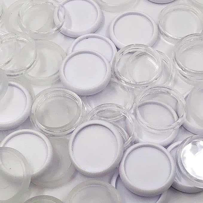 100pcs Discbound Notebook Discs DIY Planner Accessoriesfits for Tul,Levenger,Arc,Happy Planner,Talia(Super Clear White Clear Mixed,1.26 inch/32mm)