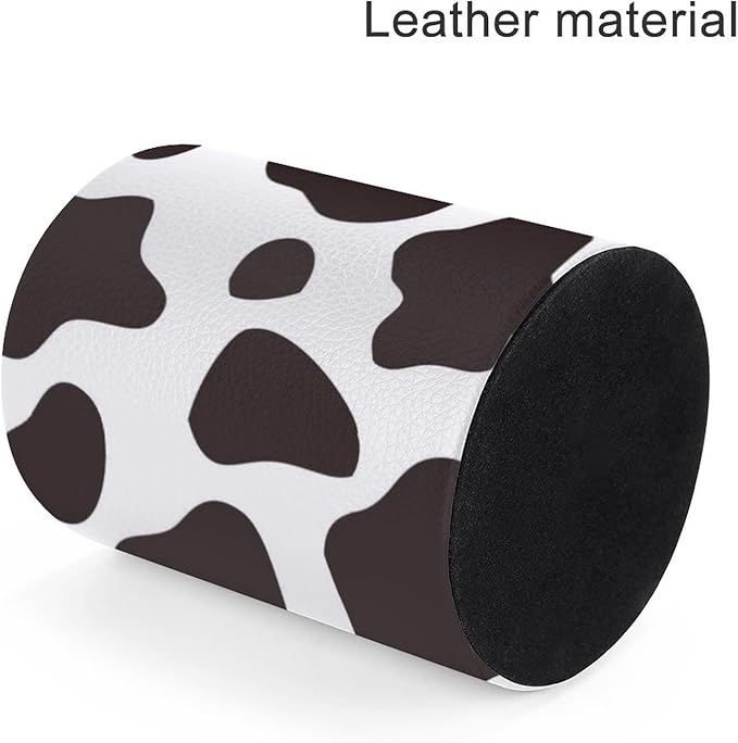 Cow Print Pen Holder Pencil Organizer Cute Pencil Cup Desk Decor Makeup Brush Holder PU Multifunctional Office Suppliesfor Home Classroom School