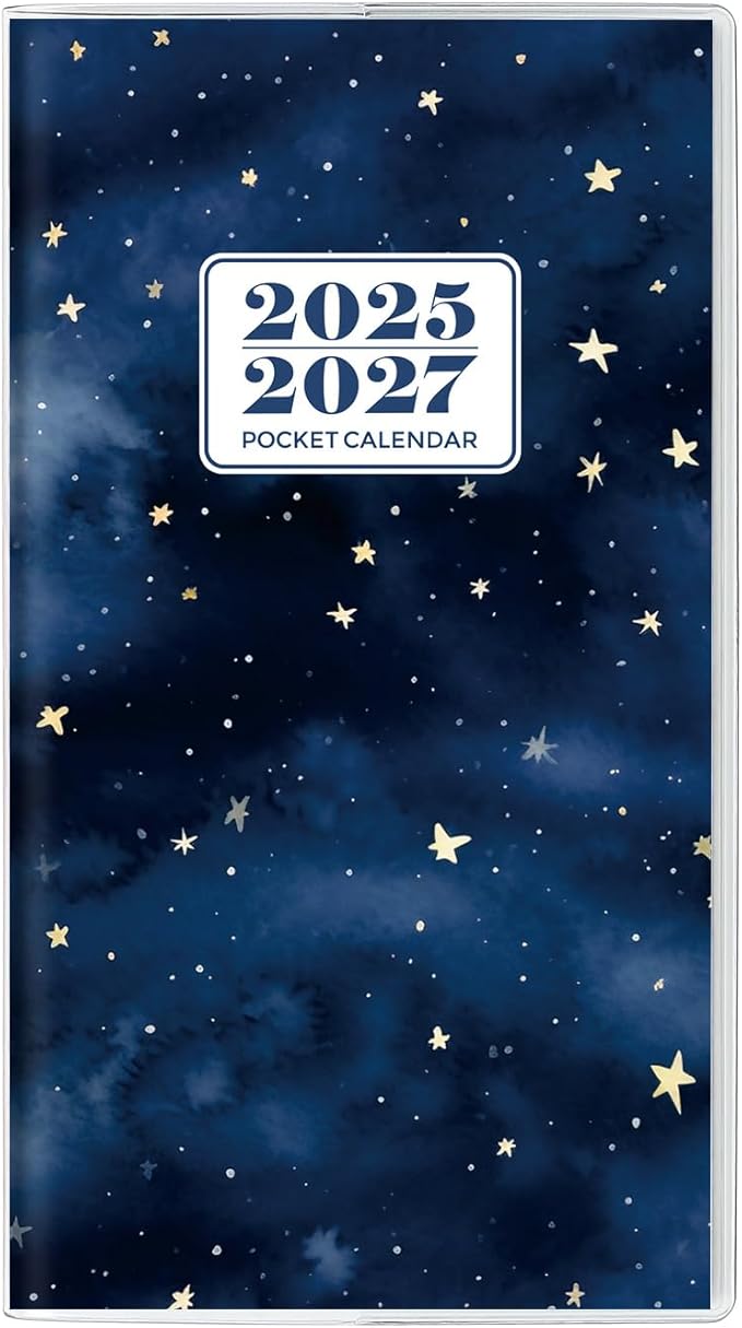 Pocket Calendar 2026-2027, 2026-2027 Monthly Planner - 3.7" x 6.7" - Runs from July 2025 Until December 2027, 2026 Pocket Calendar with PVC Cover for Organizing & Planning