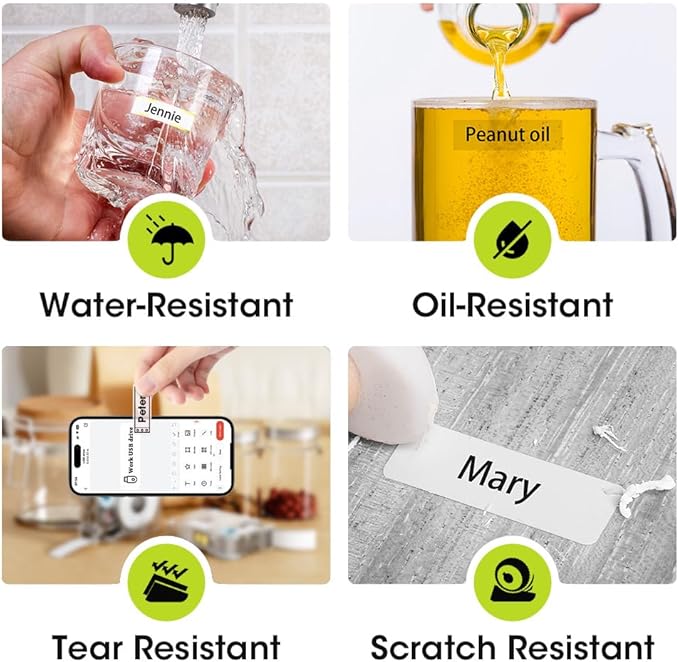 Phomemo A30 Label Maker, Mini Bluetooth Label Printer Thermal Transfer Printing Sticker Printer for Home Office Small Business School Students, Portable Label Maker, Works with Tablet, Phones & PC