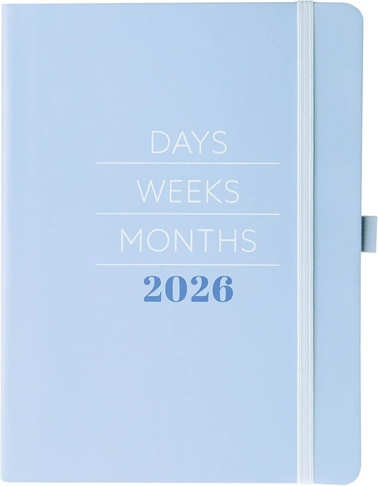 Graphique 2026 Apollo Business Planner | 18 Month Organizer, July 2025 - Dec. 2026 | Weekly & Monthly Spreads | To-Do List & Note Pages | Pen Loop | Vegan Leather | Blue Days, Weeks, Months | 6” x 8”