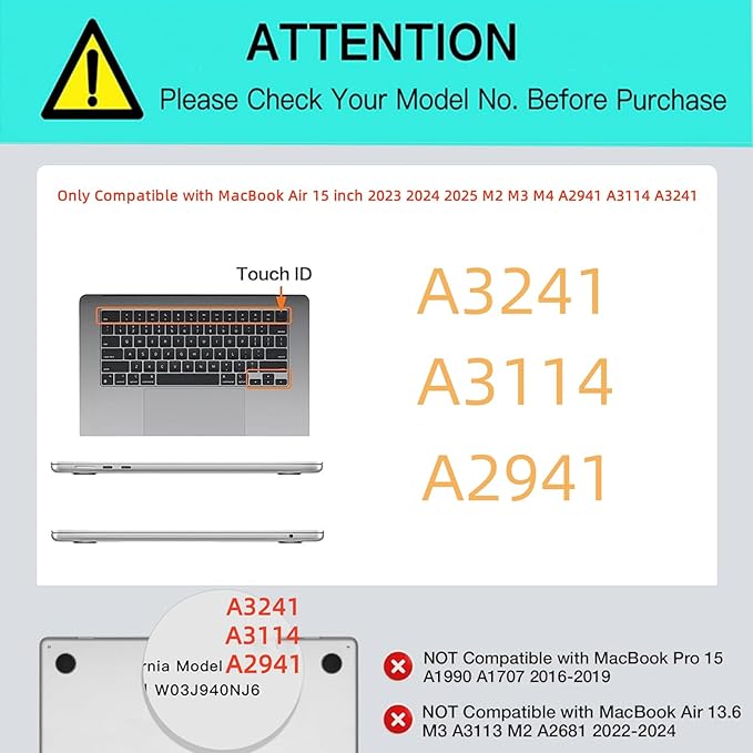 for MacBook Air 15 inch Case 2023 2024 2025 M4 A3241 M3 A3114 M2 A2941 Crocodile Case,Sturdy Protective Alligator Glossy Leather Classic Business Hard Shell&Keyboard Cover for Mac Air15,White